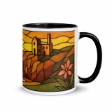 Clifftop Glow at Day’s End - Mug with Color Inside