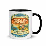 Proper Job Energy - Mug with Color Inside