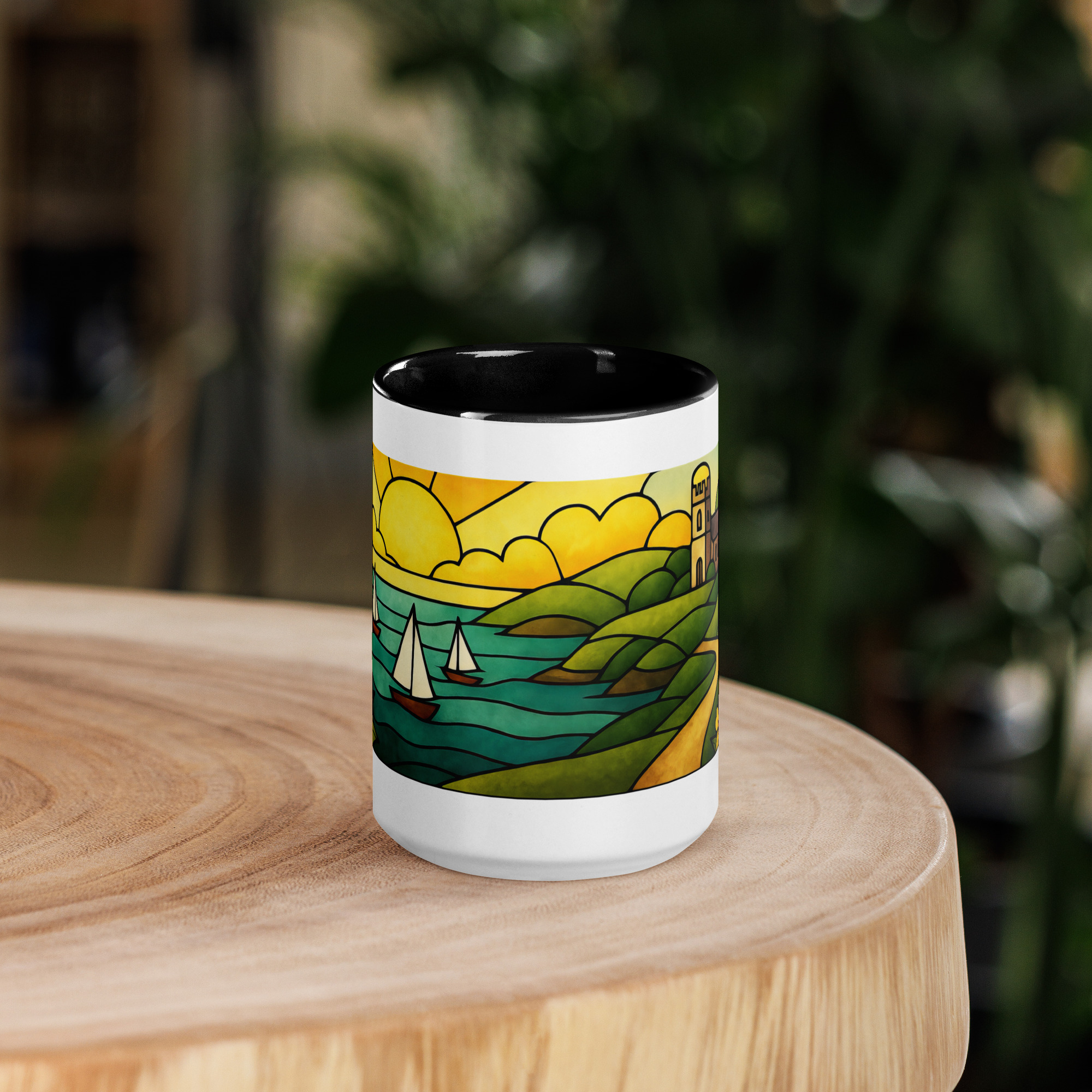 Harbour Light at Golden Bay - Mug with Color Inside