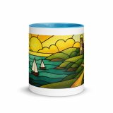 Harbour Light at Golden Bay - Mug with Color Inside