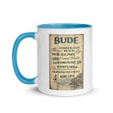 Bude Coastal Signboard - Mug with Color Inside