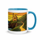 Engine House at Sundown - Mug with Color Inside