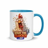 WHAT THE CLUCK EH - COCKREL - Mug with Color Inside