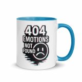 404 Emotions Not Found - Mug with Color Inside