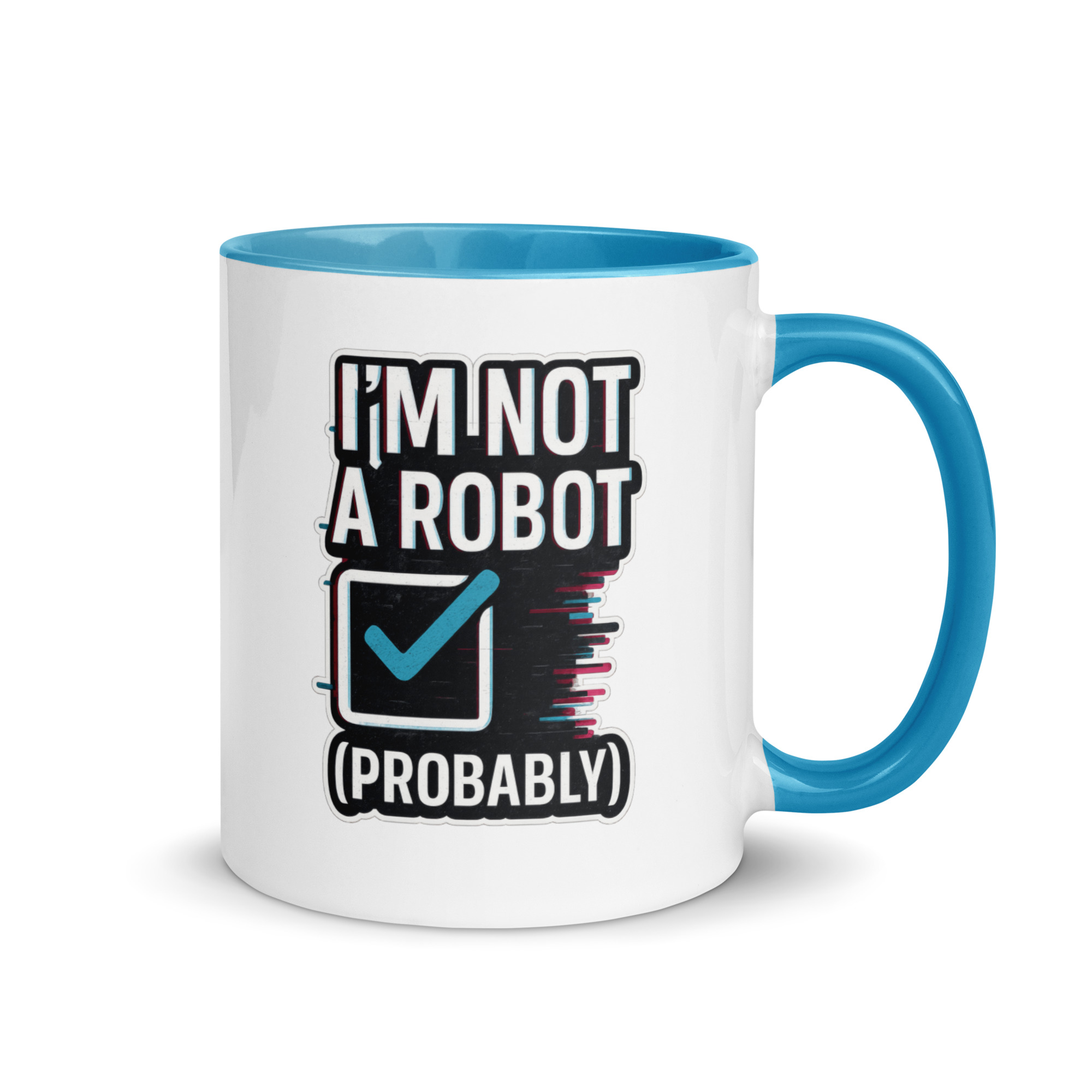 Im Not a RobotBlack - Mug with Color Inside