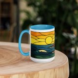 Clifftop Glow at Day’s End - Mug with Color Inside