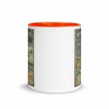 Newquay Surf Signboard – Mug with Color Inside orange 11oz front — Salt & Timber: Cornish Signs