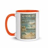 Newquay Surf Signboard – Mug with Color Inside orange 11oz left — Salt & Timber: Cornish Signs