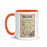 Bude Coastal Signboard - Mug with Color Inside