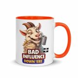 BAD INFLUENCE DOWN ERE - GOAT - Mug with Color Inside