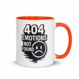 404 Emotions Not Found - Mug with Color Inside