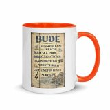 Bude Coastal Signboard - Mug with Color Inside