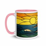 Clifftop Glow at Day’s End - Mug with Color Inside