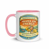 Proper Job Energy - Mug with Color Inside