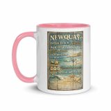 Newquay Surf Signboard – Mug with Color Inside pink 11oz left — Salt & Timber: Cornish Signs