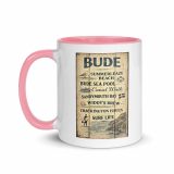Bude Coastal Signboard - Mug with Color Inside