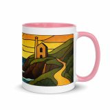 Engine House at Sundown - Mug with Color Inside