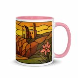 Clifftop Glow at Day’s End - Mug with Color Inside
