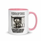 Eric – Mug with Color Inside pink 11oz right — Golden Idiot: The Eric Collection