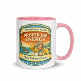 Proper Job Energy - Mug with Color Inside