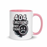 404 Emotions Not Found - Mug with Color Inside