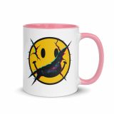 SMILE GLITCH - Mug with Color Inside