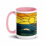 Clifftop Glow at Day’s End - Mug with Color Inside