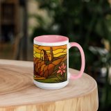 Clifftop Glow at Day’s End - Mug with Color Inside