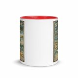 Newquay Surf Signboard – Mug with Color Inside red 11oz front — Salt & Timber: Cornish Signs
