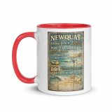 Newquay Surf Signboard – Mug with Color Inside red 11oz left — Salt & Timber: Cornish Signs