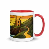 Engine House at Sundown - Mug with Color Inside