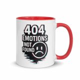 404 Emotions Not Found - Mug with Color Inside