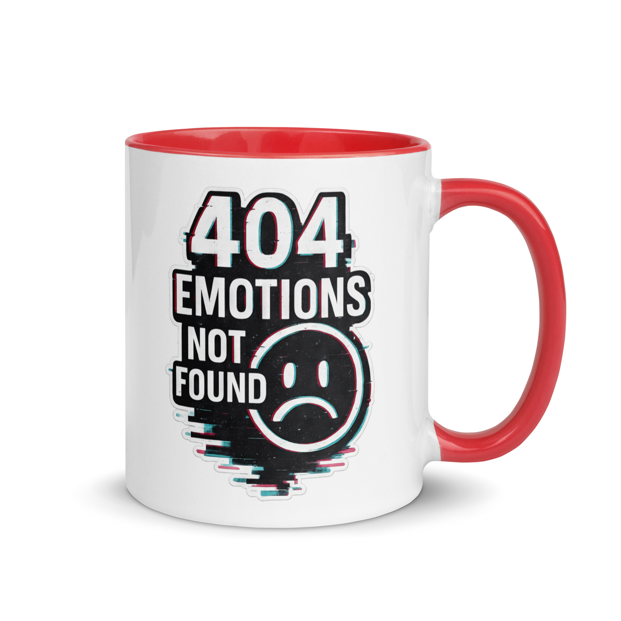 404 Emotions Not Found - Mug with Color Inside