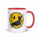 SMILE GLITCH - Mug with Color Inside