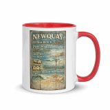 Newquay Surf Signboard – Mug with Color Inside red 11oz right — Salt & Timber: Cornish Signs