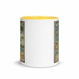 Newquay Surf Signboard – Mug with Color Inside yellow 11oz front — Salt & Timber: Cornish Signs