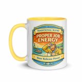 Proper Job Energy - Mug with Color Inside