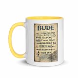 Bude Coastal Signboard - Mug with Color Inside