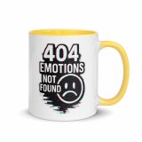 404 Emotions Not Found - Mug with Color Inside
