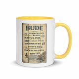 Bude Coastal Signboard - Mug with Color Inside
