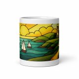 Harbour Light at Golden Bay - White glossy mug