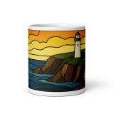 Beacon of the Western Cliffs - White glossy mug