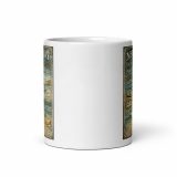 Newquay Surf Signboard – White Glossy Mug white 11oz front view — Salt & Timber: Cornish Signs