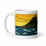 Golden Tide at St Michael’s Mount - White glossy mug