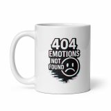 404 Emotions Not Found - White glossy mug