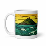 Tides of the Mount - White glossy mug