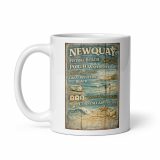 Newquay Surf Signboard – White Glossy Mug white 11oz handle on left — Salt & Timber: Cornish Signs
