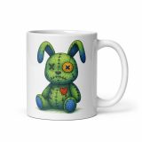 Broken Bunny Blues - White glossy mug