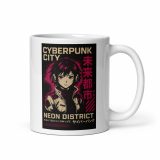 Neon District - White glossy mug
