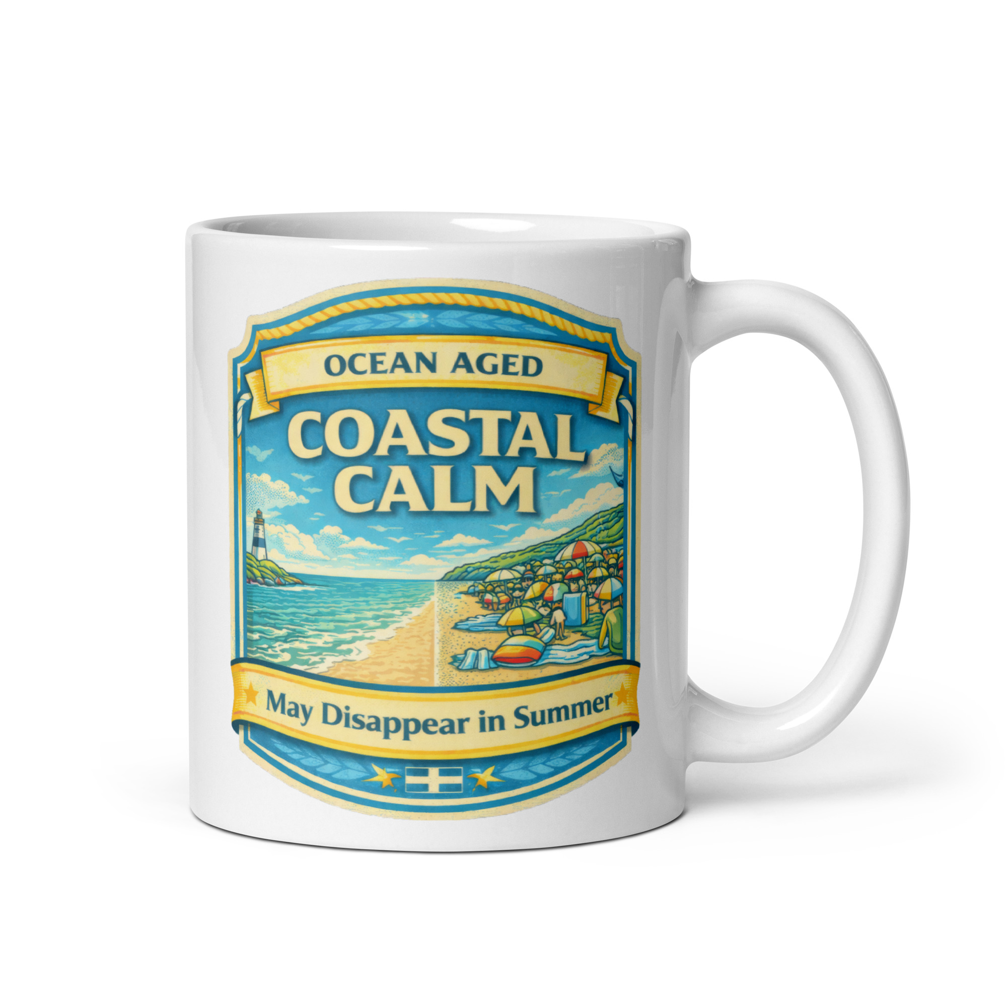 Coastal Calm - White glossy mug